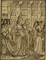 An illustration from Les simulachres & historiees faces de la mort, autant elegamme[n]t pourtraictes, que artificiellement imaginées (1538)