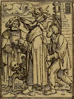 An illustration from Les simulachres & historiees faces de la mort, autant elegamme[n]t pourtraictes, que artificiellement imaginées (1538)