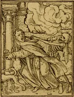 An illustration from Les simulachres & historiees faces de la mort, autant elegamme[n]t pourtraictes, que artificiellement imaginées (1538)