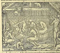 Picture 12 of 25 from Les singularitez de la France Antarctique, autrement nommée Amerique: & de plusieurs terre & isles decouuerte de nostre temps. (1558), leaf 192