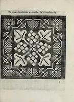 An illustration from Les singvliers et novveaux povrtraicts : pour toutes sortes d'ouurages de lingerie (1601)