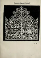 An illustration from Les singvliers et novveaux povrtraicts : pour toutes sortes d'ouurages de lingerie (1601)