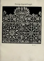 An illustration from Les singvliers et novveaux povrtraicts : pour toutes sortes d'ouurages de lingerie (1601)