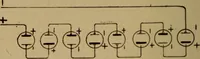 An illustration from Lessons in practical electricity; principles, experiments, and arithmetical problems; over four hundred illustrations; an elementary text book (1909)