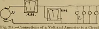 An illustration from Lessons in practical electricity; principles, experiments, and arithmetical problems; over four hundred illustrations; an elementary text book (1909)