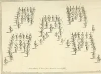 An illustration from Le stelle combattvte dagli elementi : torneo rapresentato in Ferrara da diversi cavalieri per ossequiare il merito infinito dell'emin.mo e reu.mo prencipe il sig. cardinale Sigismondo Chigi, loro dignissimo legato : nel tempo, che si fecero le nozze frà la signora Beatrice Bentivogli e sig. conte Ercole Pepoli (1676)