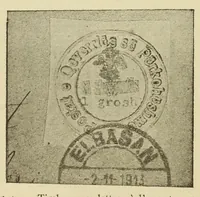 An illustration from Les timbres d'Albanie depuis l'origine jusqu'a la guerre (1915)