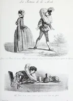 An illustration from Les tortures de la mode (1850)