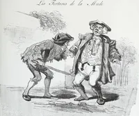 An illustration from Les tortures de la mode (1850)