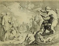 An illustration from Les travavx d'Vlysse (1633)