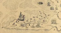 Picture 9 of 13 from Les voyages du sieur de Champlain Xaintongeois, capitaine ordinaire pour le roy, en la marine. : diuisez en deux liures. ou, iournal tres-fidele des obseruations faites és descouuertures de la Nouuelle France ... ensemble deux cartes geografiques ... à laquelle est adiousté le voyage du destroict qu'ont trouué les Anglois, au dessus de Labrador ... en l'an 1612. cerchans vn chemin par le Nord, pour aller à la Chine (1613), leaf 120