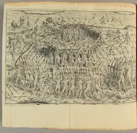 Picture 11 of 13 from Les voyages du sieur de Champlain Xaintongeois, capitaine ordinaire pour le roy, en la marine. : diuisez en deux liures. ou, iournal tres-fidele des obseruations faites és descouuertures de la Nouuelle France ... ensemble deux cartes geografiques ... à laquelle est adiousté le voyage du destroict qu'ont trouué les Anglois, au dessus de Labrador ... en l'an 1612. cerchans vn chemin par le Nord, pour aller à la Chine (1613), leaf 300
