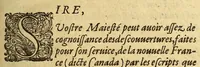 Picture 2 of 13 from Les voyages du sieur de Champlain Xaintongeois, capitaine ordinaire pour le roy, en la marine. : diuisez en deux liures. ou, iournal tres-fidele des obseruations faites és descouuertures de la Nouuelle France ... ensemble deux cartes geografiques ... à laquelle est adiousté le voyage du destroict qu'ont trouué les Anglois, au dessus de Labrador ... en l'an 1612. cerchans vn chemin par le Nord, pour aller à la Chine (1613), leaf 9