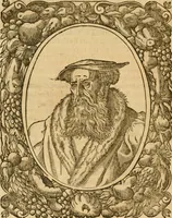 Picture 46 of 152 from Les vrais povrtraits des hommes illvstres en piete et doctrine : dv trauail desquels Diev s'est serui en ces derniers temps, pour remettre sus la vraye Religion en diuers pays de la chrestienté : auec les descriptions de leur vie & de leurs faits plus memorables : plvs, qvaranteqvatre emblemes chrestiens (1581), leaf 105
