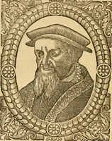 An illustration from Les vrais povrtraits des hommes illvstres en piete et doctrine : dv trauail desquels Diev s'est serui en ces derniers temps, pour remettre sus la vraye Religion en diuers pays de la chrestienté : auec les descriptions de leur vie & de leurs faits plus memorables : plvs, qvaranteqvatre emblemes chrestiens (1581)