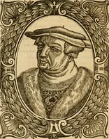 An illustration from Les vrais povrtraits des hommes illvstres en piete et doctrine : dv trauail desquels Diev s'est serui en ces derniers temps, pour remettre sus la vraye Religion en diuers pays de la chrestienté : auec les descriptions de leur vie & de leurs faits plus memorables : plvs, qvaranteqvatre emblemes chrestiens (1581)