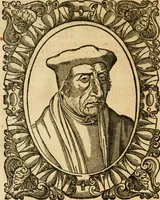 An illustration from Les vrais povrtraits des hommes illvstres en piete et doctrine : dv trauail desquels Diev s'est serui en ces derniers temps, pour remettre sus la vraye Religion en diuers pays de la chrestienté : auec les descriptions de leur vie & de leurs faits plus memorables : plvs, qvaranteqvatre emblemes chrestiens (1581)
