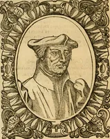 An illustration from Les vrais povrtraits des hommes illvstres en piete et doctrine : dv trauail desquels Diev s'est serui en ces derniers temps, pour remettre sus la vraye Religion en diuers pays de la chrestienté : auec les descriptions de leur vie & de leurs faits plus memorables : plvs, qvaranteqvatre emblemes chrestiens (1581)
