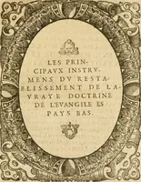 Picture 99 of 152 from Les vrais povrtraits des hommes illvstres en piete et doctrine : dv trauail desquels Diev s'est serui en ces derniers temps, pour remettre sus la vraye Religion en diuers pays de la chrestienté : auec les descriptions de leur vie & de leurs faits plus memorables : plvs, qvaranteqvatre emblemes chrestiens (1581), leaf 226