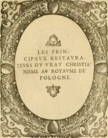 An illustration from Les vrais povrtraits des hommes illvstres en piete et doctrine : dv trauail desquels Diev s'est serui en ces derniers temps, pour remettre sus la vraye Religion en diuers pays de la chrestienté : auec les descriptions de leur vie & de leurs faits plus memorables : plvs, qvaranteqvatre emblemes chrestiens (1581)