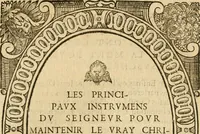 Picture 105 of 152 from Les vrais povrtraits des hommes illvstres en piete et doctrine : dv trauail desquels Diev s'est serui en ces derniers temps, pour remettre sus la vraye Religion en diuers pays de la chrestienté : auec les descriptions de leur vie & de leurs faits plus memorables : plvs, qvaranteqvatre emblemes chrestiens (1581), leaf 244