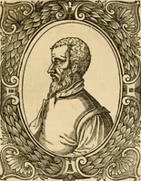 An illustration from Les vrais povrtraits des hommes illvstres en piete et doctrine : dv trauail desquels Diev s'est serui en ces derniers temps, pour remettre sus la vraye Religion en diuers pays de la chrestienté : auec les descriptions de leur vie & de leurs faits plus memorables : plvs, qvaranteqvatre emblemes chrestiens (1581)
