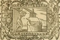 An illustration from Les vrais povrtraits des hommes illvstres en piete et doctrine : dv trauail desquels Diev s'est serui en ces derniers temps, pour remettre sus la vraye Religion en diuers pays de la chrestienté : auec les descriptions de leur vie & de leurs faits plus memorables : plvs, qvaranteqvatre emblemes chrestiens (1581)