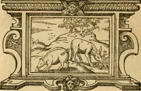 An illustration from Les vrais povrtraits des hommes illvstres en piete et doctrine : dv trauail desquels Diev s'est serui en ces derniers temps, pour remettre sus la vraye Religion en diuers pays de la chrestienté : auec les descriptions de leur vie & de leurs faits plus memorables : plvs, qvaranteqvatre emblemes chrestiens (1581)