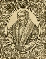 An illustration from Les vrais povrtraits des hommes illvstres en piete et doctrine : dv trauail desquels Diev s'est serui en ces derniers temps, pour remettre sus la vraye Religion en diuers pays de la chrestienté : auec les descriptions de leur vie & de leurs faits plus memorables : plvs, qvaranteqvatre emblemes chrestiens (1581)