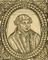 An illustration from Les vrais povrtraits des hommes illvstres en piete et doctrine : dv trauail desquels Diev s'est serui en ces derniers temps, pour remettre sus la vraye Religion en diuers pays de la chrestienté : auec les descriptions de leur vie & de leurs faits plus memorables : plvs, qvaranteqvatre emblemes chrestiens (1581)