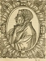 An illustration from Les vrais povrtraits des hommes illvstres en piete et doctrine : dv trauail desquels Diev s'est serui en ces derniers temps, pour remettre sus la vraye Religion en diuers pays de la chrestienté : auec les descriptions de leur vie & de leurs faits plus memorables : plvs, qvaranteqvatre emblemes chrestiens (1581)
