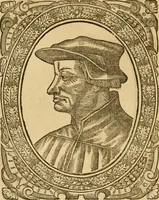An illustration from Les vrais povrtraits des hommes illvstres en piete et doctrine : dv trauail desquels Diev s'est serui en ces derniers temps, pour remettre sus la vraye Religion en diuers pays de la chrestienté : auec les descriptions de leur vie & de leurs faits plus memorables : plvs, qvaranteqvatre emblemes chrestiens (1581)