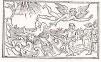 Picture 19 of 91 from Les XV. liures de la Metamorphose d'Ouide (poëte treselegãt) : contenans L'olympe des histoires poëtiques, traduictz de Latin en Francoys : le tout figuré de nouuelles figures & hystoires .. (1539), leaf 132