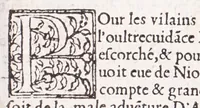 An illustration from Les XV. liures de la Metamorphose d'Ouide (poëte treselegãt) : contenans L'olympe des histoires poëtiques, traduictz de Latin en Francoys : le tout figuré de nouuelles figures & hystoires .. (1539)