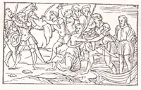 Picture 34 of 91 from Les XV. liures de la Metamorphose d'Ouide (poëte treselegãt) : contenans L'olympe des histoires poëtiques, traduictz de Latin en Francoys : le tout figuré de nouuelles figures & hystoires .. (1539), leaf 228