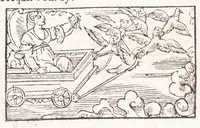 An illustration from Les XV. liures de la Metamorphose d'Ouide (poëte treselegãt) : contenans L'olympe des histoires poëtiques, traduictz de Latin en Francoys : le tout figuré de nouuelles figures & hystoires .. (1539)