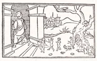 Picture 37 of 91 from Les XV. liures de la Metamorphose d'Ouide (poëte treselegãt) : contenans L'olympe des histoires poëtiques, traduictz de Latin en Francoys : le tout figuré de nouuelles figures & hystoires .. (1539), leaf 248