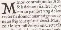 An illustration from Les XV. liures de la Metamorphose d'Ouide (poëte treselegãt) : contenans L'olympe des histoires poëtiques, traduictz de Latin en Francoys : le tout figuré de nouuelles figures & hystoires .. (1539)