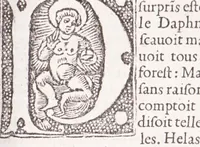 Picture 4 of 91 from Les XV. liures de la Metamorphose d'Ouide (poëte treselegãt) : contenans L'olympe des histoires poëtiques, traduictz de Latin en Francoys : le tout figuré de nouuelles figures & hystoires .. (1539), leaf 33
