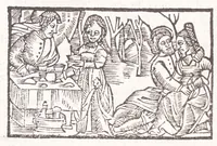 Picture 52 of 91 from Les XV. liures de la Metamorphose d'Ouide (poëte treselegãt) : contenans L'olympe des histoires poëtiques, traduictz de Latin en Francoys : le tout figuré de nouuelles figures & hystoires .. (1539), leaf 364