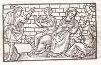 Picture 61 of 91 from Les XV. liures de la Metamorphose d'Ouide (poëte treselegãt) : contenans L'olympe des histoires poëtiques, traduictz de Latin en Francoys : le tout figuré de nouuelles figures & hystoires .. (1539), leaf 402