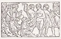 Picture 62 of 91 from Les XV. liures de la Metamorphose d'Ouide (poëte treselegãt) : contenans L'olympe des histoires poëtiques, traduictz de Latin en Francoys : le tout figuré de nouuelles figures & hystoires .. (1539), leaf 421