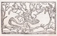 Picture 7 of 91 from Les XV. liures de la Metamorphose d'Ouide (poëte treselegãt) : contenans L'olympe des histoires poëtiques, traduictz de Latin en Francoys : le tout figuré de nouuelles figures & hystoires .. (1539), leaf 47
