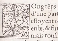 An illustration from Les XV. liures de la Metamorphose d'Ouide (poëte treselegãt) : contenans L'olympe des histoires poëtiques, traduictz de Latin en Francoys : le tout figuré de nouuelles figures & hystoires .. (1539)