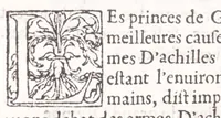 An illustration from Les XV. liures de la Metamorphose d'Ouide (poëte treselegãt) : contenans L'olympe des histoires poëtiques, traduictz de Latin en Francoys : le tout figuré de nouuelles figures & hystoires .. (1539)