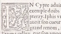 An illustration from Les XV. liures de la Metamorphose d'Ouide (poëte treselegãt) : contenans L'olympe des histoires poëtiques, traduictz de Latin en Francoys : le tout figuré de nouuelles figures & hystoires .. (1539)