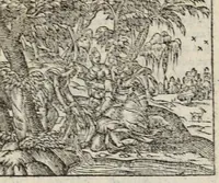 An illustration from Les XV. livres de la Metamorphose d'Ovide, poete treselegant : contenants l'Olympe des hystoires poetiqves, traduitz de latin en françois (1574)