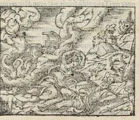 Picture 19 of 26 from Les XV. livres de la Metamorphose d'Ovide, poete treselegant : contenants l'Olympe des hystoires poetiqves, traduitz de latin en françois (1574), leaf 499