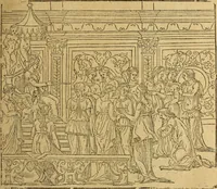 An illustration from Le tableav des riches inventions couuertes de voile des feintes amoureuses, qui sont representees dans le Songe de Poliphile, desvoilees des ombres d Songe & subtilement exposees par Beroalde (1600)
