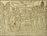 An illustration from Le tableav des riches inventions couuertes de voile des feintes amoureuses, qui sont representees dans le Songe de Poliphile, desvoilees des ombres d Songe & subtilement exposees par Beroalde (1600)